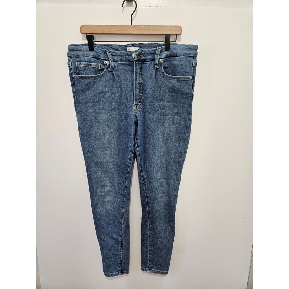 Good American Good Legs Skinny Jeans Indigo134 High Rise Blue Size 14/32 GWP619T